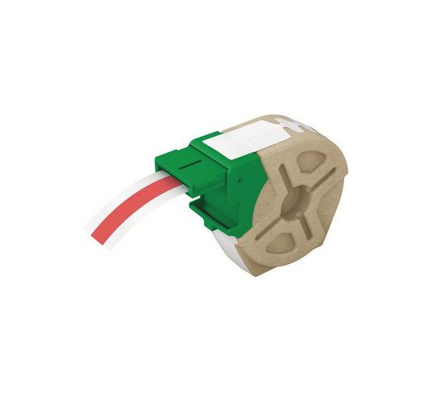 Cartouche ruban étiquettes plastique adhésives 12mmx10m rouge