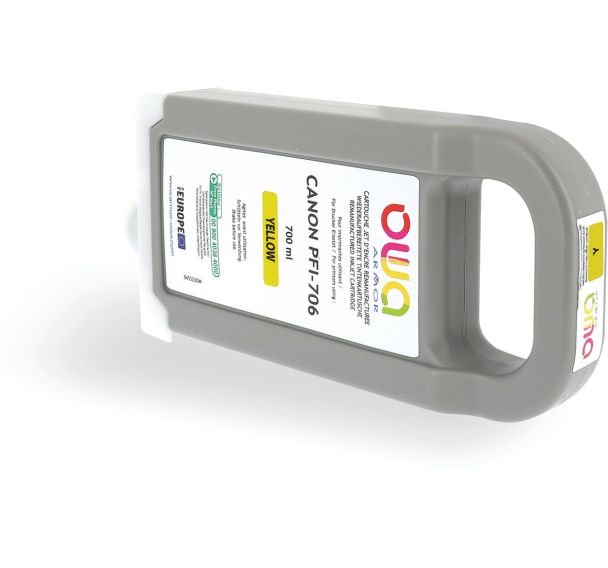Cartouche traceur remanufacturée Canon PFI-706 Jaune