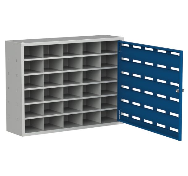 Casier téléphones pause numérique 30 cases visitables Gris/Bleu