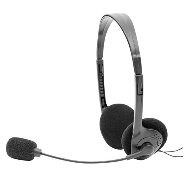 Casque-micro stéréo double jack 3.5 mm