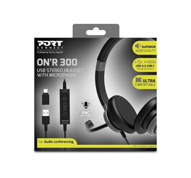 Casque Stéréo filaire avec active Office USB et Micro