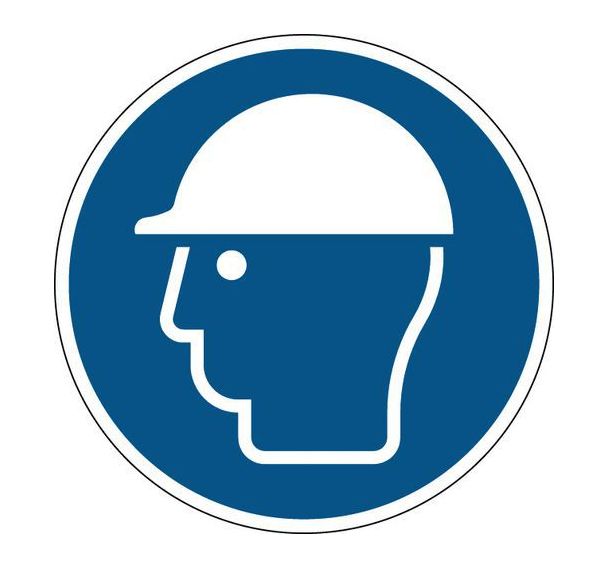 Casque de protection obligatoire rigide 20 cm Ø