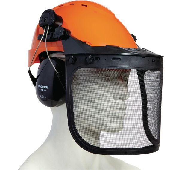 Casque forestier constitué du casque FORCE 20