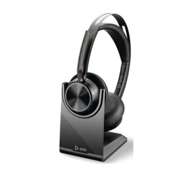 Casque sans fil Teams avec socle PC Voyager Focus 2 - USB A