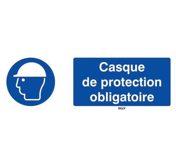 Casque sécurité obligatooire 45x15 cm polypropylène
