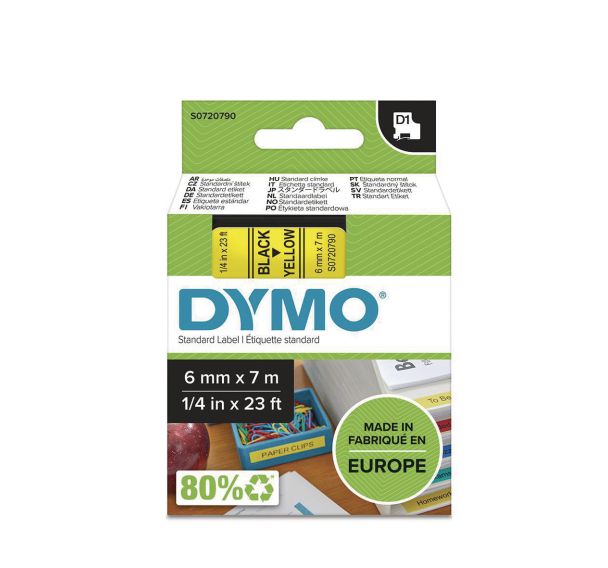 Cassette de ruban D1 largeur 6 mm - Dymo