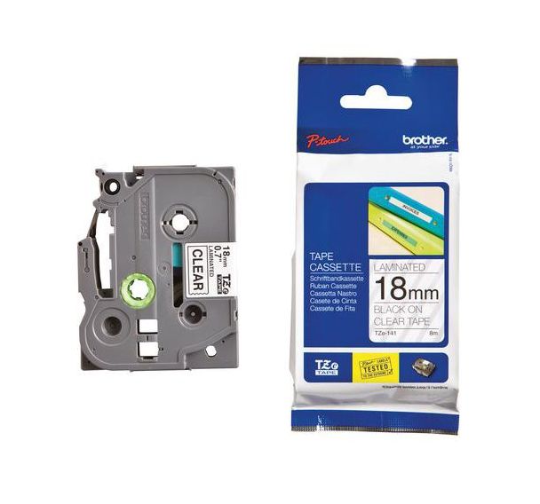 Cassette de ruban pour étiqueteuse Brother - Largeur 18 mm