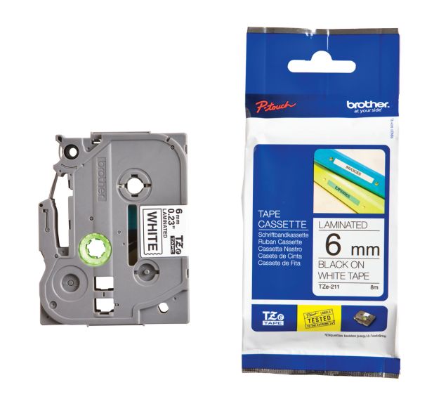 Cassette de ruban pour étiqueteuse Brother - Largeur 6 mm