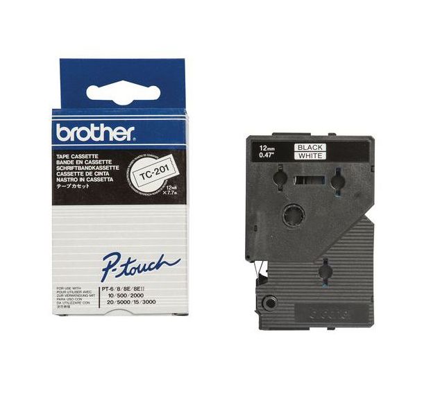 Cassette de ruban pour étiqueteuses Brother - Largeur 12 mm