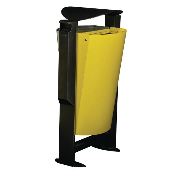 Cendr/poub 3l/2x60l Arkea metal-autres déchets/plas et met-gris /jaune