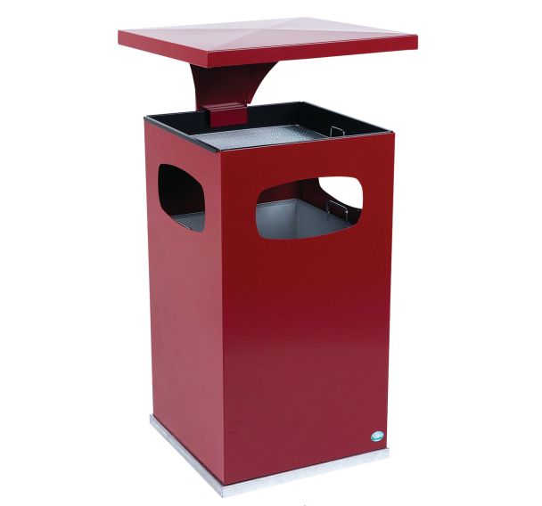 Cendrier-poubelle avec toit renforcé et seau - 72L - Manutan Expert