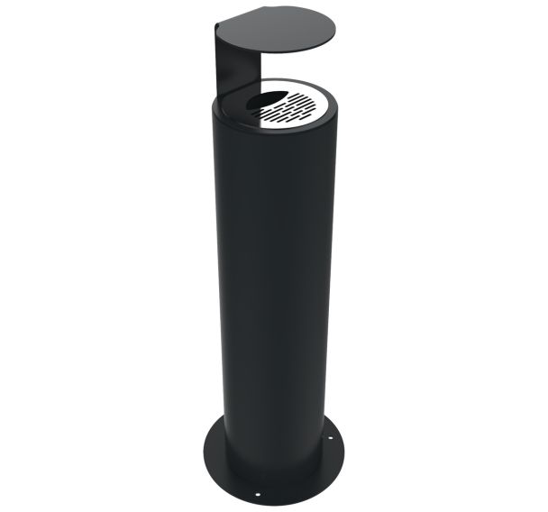 Cendrier MERLIN rond 1,5 L pare-pluie métal - BUTON DESIGN