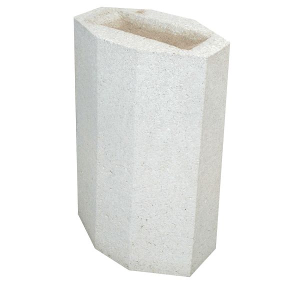 Cendrier ONDINE 2 L béton blanc sablé ton pierre