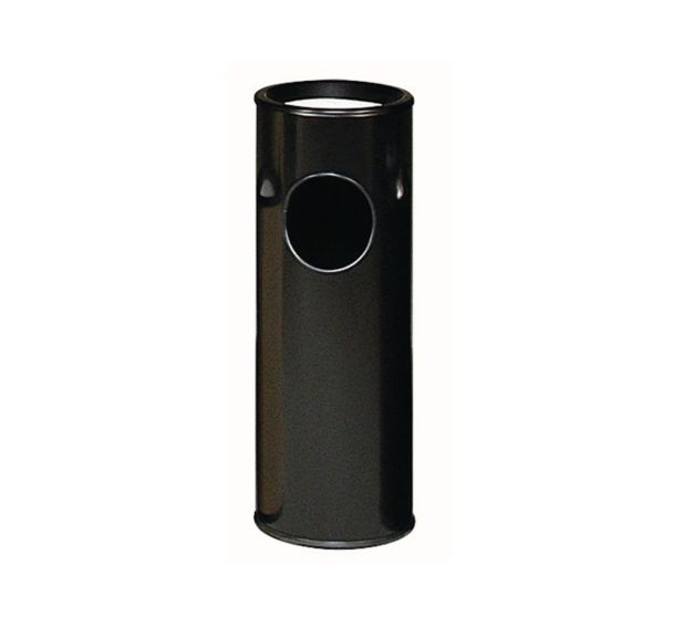 Cendrier corbeille en inox et inox noir