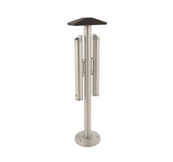 Cendrier double capacité Aluminium 5,4L