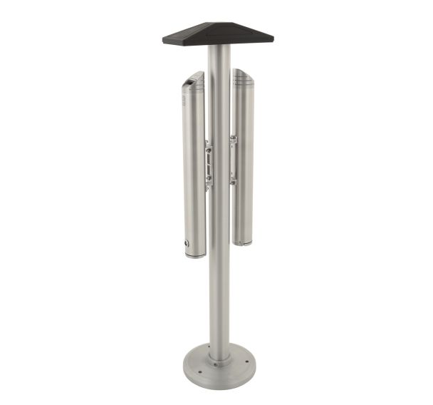 Cendrier double capacité Aluminium 5,4L