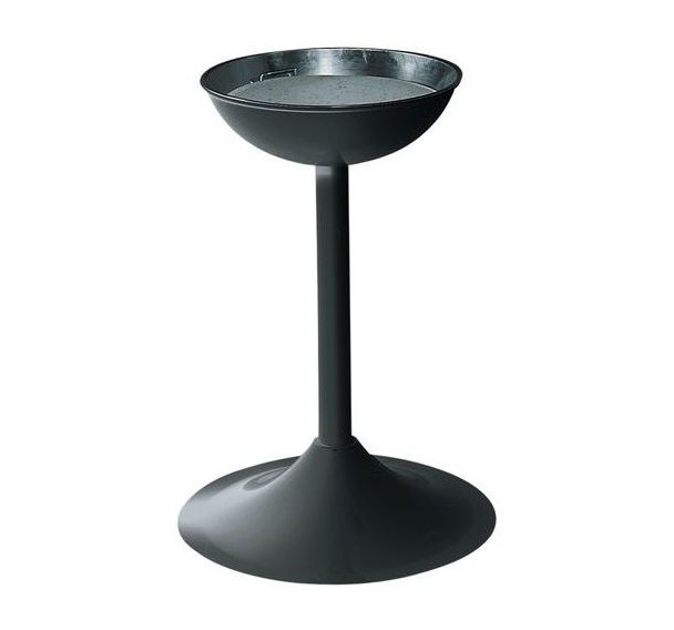 Cendrier en métal sur pied - noir