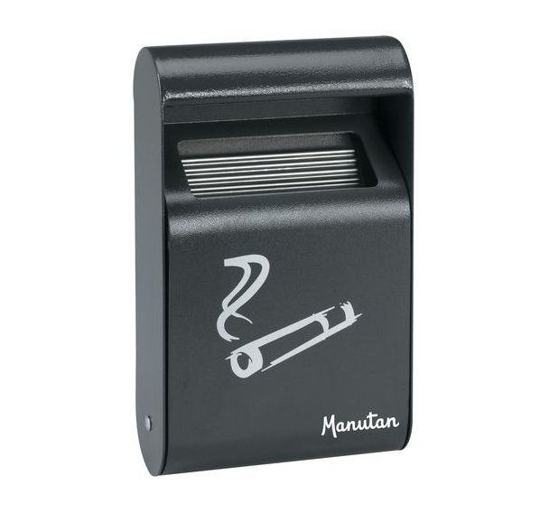 Cendrier mural 1,5 L acier galvanisé - gris