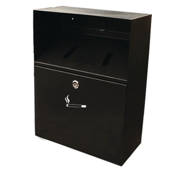 Cendrier mural avec auvent - 4L - noir