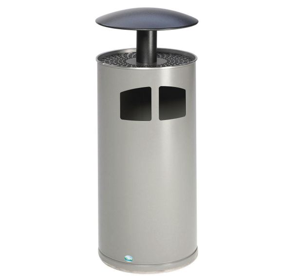 Cendrier poubelle 75L argent - Var