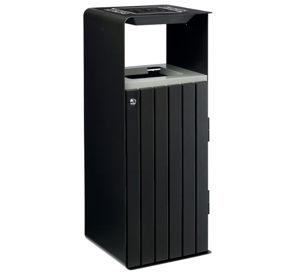 Cendrier/poubelle Artri 110 L tri déchets - acier galva-manganèse-Rossignol Pro