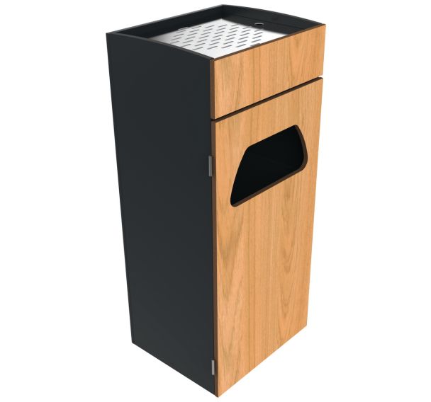 Cendrier poubelle DARIA 2 L + 20 L bois/métal - BUTON DESIGN