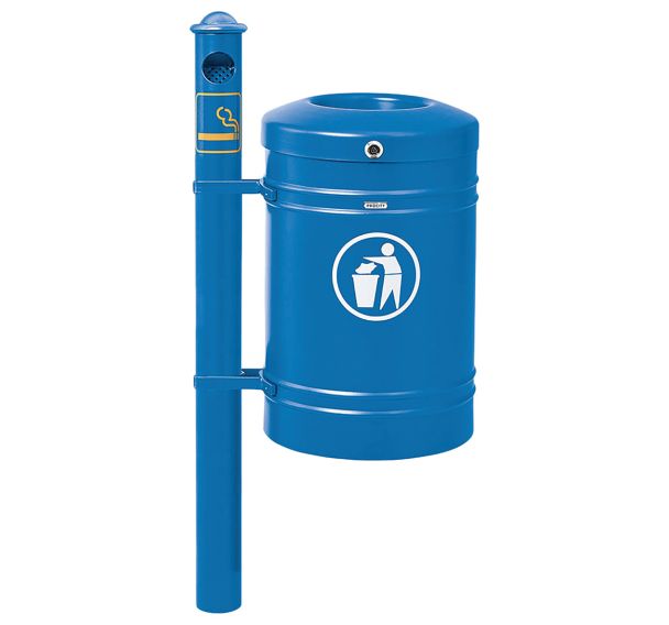 Cendrier/poubelle Guyenne 40 L poteau pommeau Agora - seau - Procity