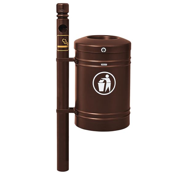 Cendrier/poubelle Guyenne 40 L poteau pommeau City - seau - Procity