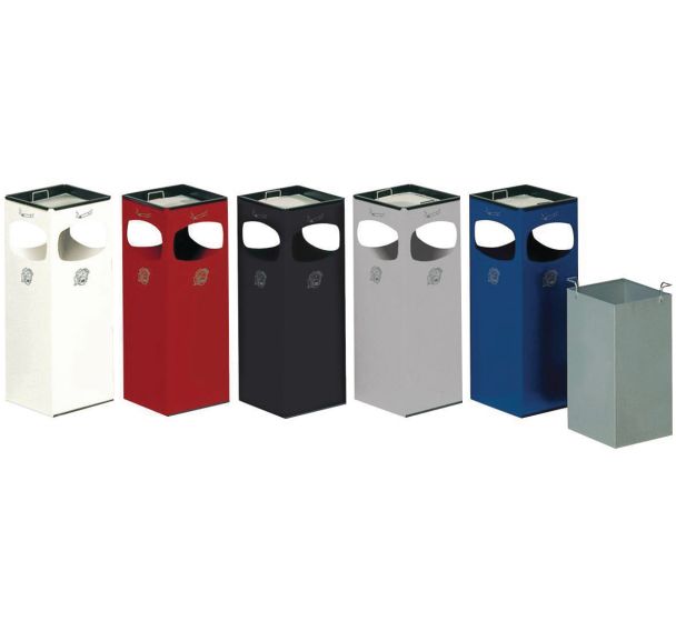 Cendrier poubelle acier peint 22 L - Var