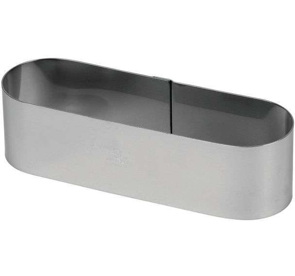 Cercle à entremets en inox Oblong - 14,5x4,5x4 cm