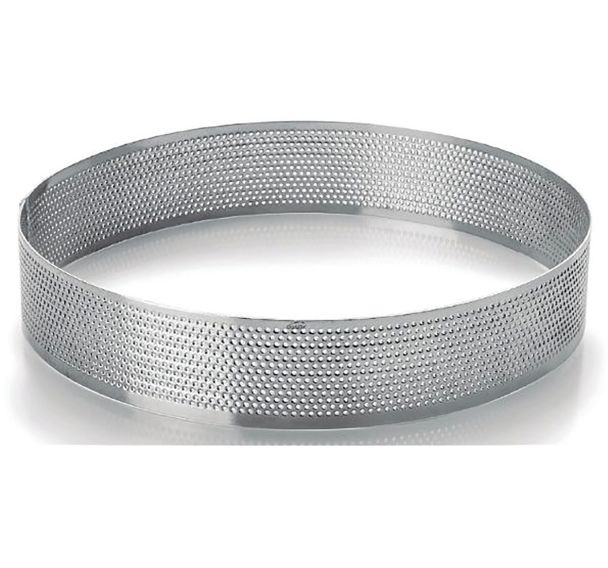 Cercle à tarte rond perforé 24cm inox