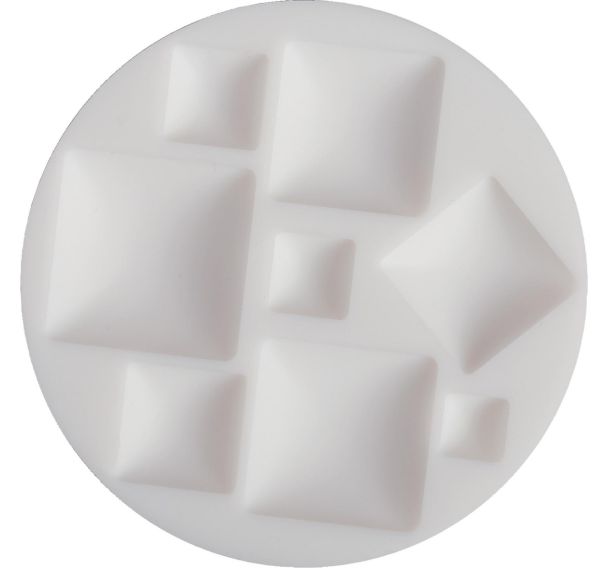 Cernit moule en silicone ø 7 cm - Cabochons carrés