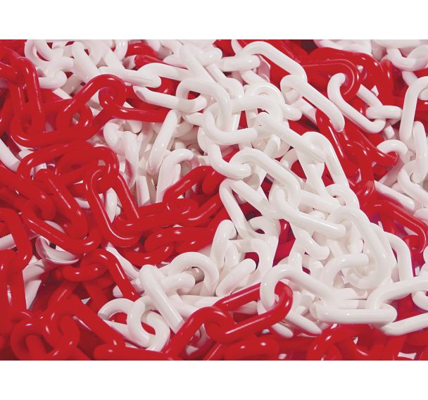 Chaîne plastique - Rouge/blanc - Taliaplast