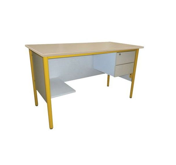 Chaire de professeur,1 tablette,2 tiroirs, Beige - Manutan Expert