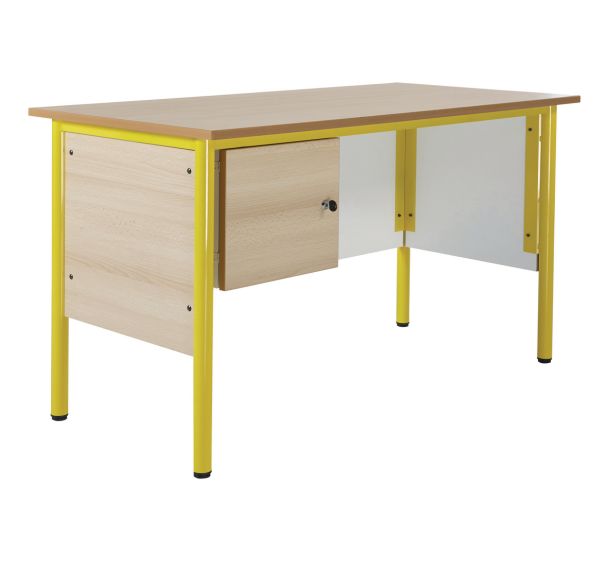 Chaire de professeur, caisson 1 porte, plateau hêtre - Manutan Expert