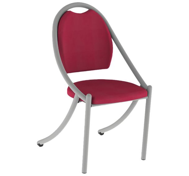 Chaise 280 alu/mousse tissu ginkgo 4 pieds Mobidecor