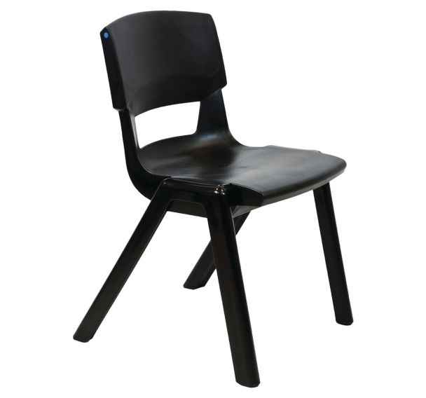 Chaise 4 pieds Postura 100% recyclée noire - Postura+