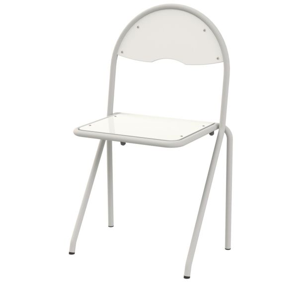 Chaise 4 pieds appui sur table stratifié