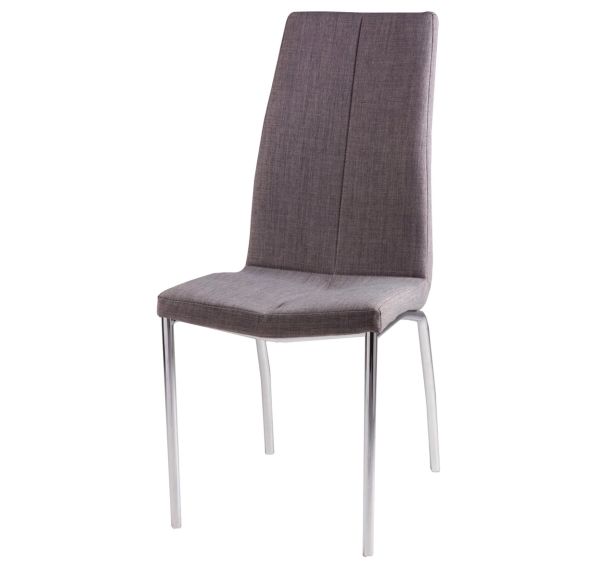 Lot de 4 chaises Carla dossier haut pieds chromés  Somcasa