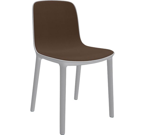 Chaise FREYA polypropylène ass/dos tissu Patina Infiniti