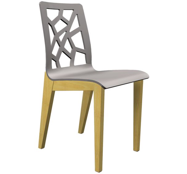 Chaise Iriss coque bois - 4 pieds hêtre naturel