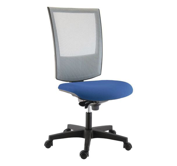 Chaise Kilima dos résille gris assise tissu M1