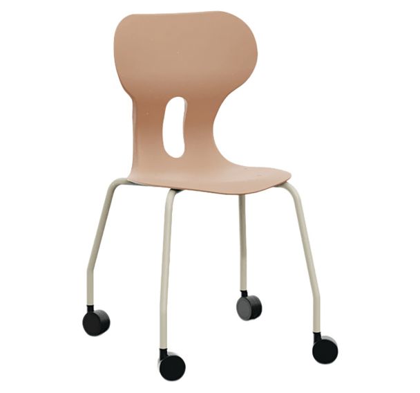 Chaise Lia Castor 4 pieds sur roulettes Mirplay School