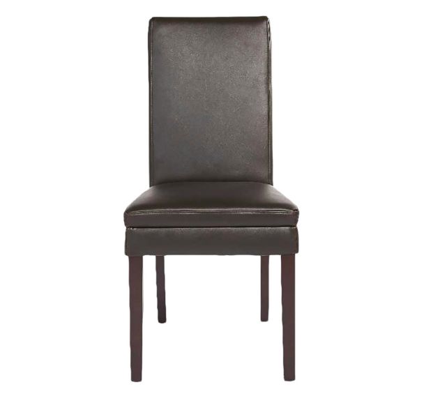 Chaise Lounge croûte de cuir coloris chocolat