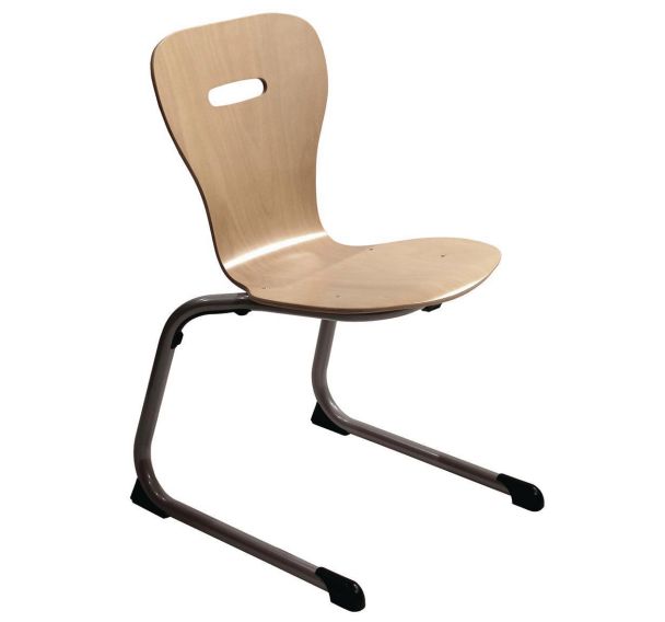 Chaise Luge alu coque Feria hêtre naturel - gris argent