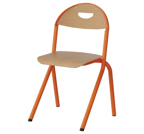 Chaise Malibu AST Hêtre - piètement acier - Manutan Expert