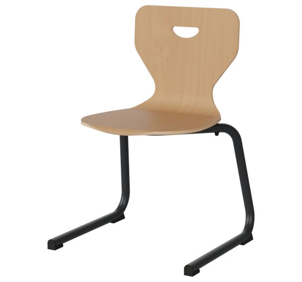 Chaise Malibu AST coque hêtre piètement acier - Manutan Expert