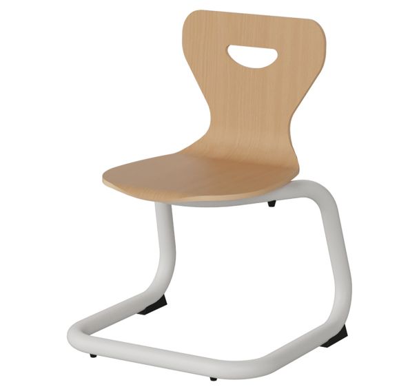 Chaise Malibu AST coque hêtre piètement alu - Manutan Expert