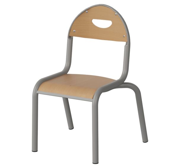 Chaise Malibu assise/dossier hêtre - 4 pieds alu - Manutan Expert