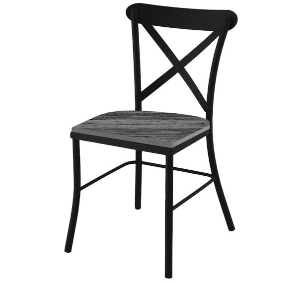 Chaise Manila assise pin / structure acier